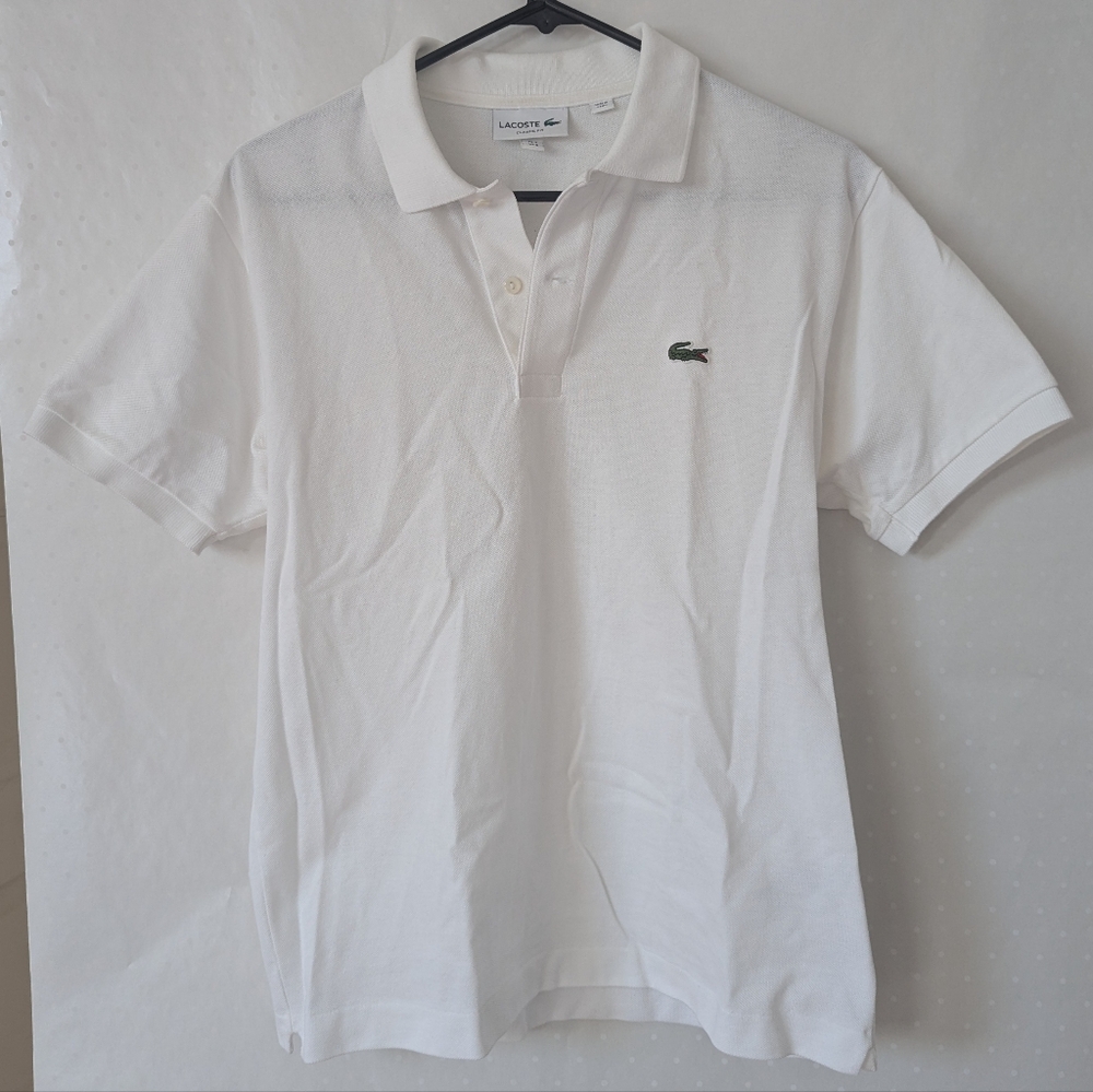 Men's size S Lacoste white polo shirt (Free shipping!)